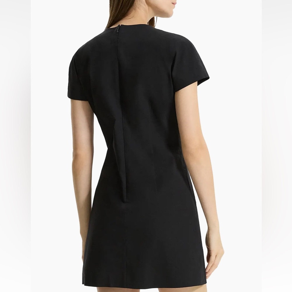 Theory Linen-Blend Dolman-Sleeve Mini Dress Size 10 NEW - Picture 5 of 9